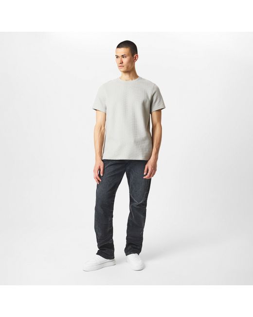 Firetrap White Regular Fit Waffle T-Shirt for men