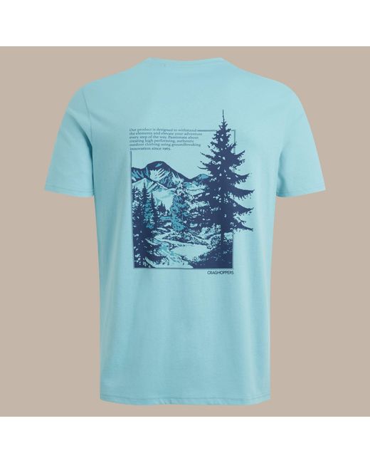 Craghoppers Blue Lucent Ii Travel T-Shirt for men