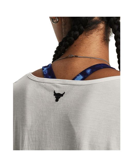 Under Armour White Deep V Short-Sleeve Performance Gym Top