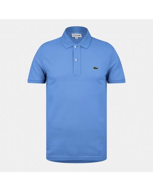 Lacoste Blue Short Sleeve Logo Polo Shirt for men