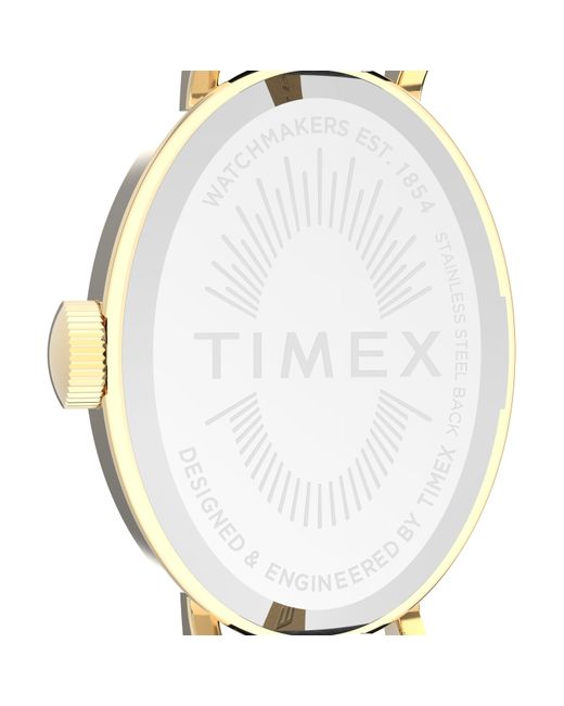 Timex Metallic Cavatina Oval Trend Watch