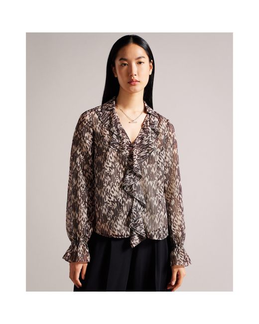 Ted Baker Brown Ted Bertei Blouse Ld99