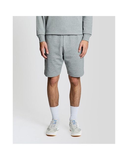 Lyle & Scott Gray Lyle & Scott Cotton Sweatshort for men