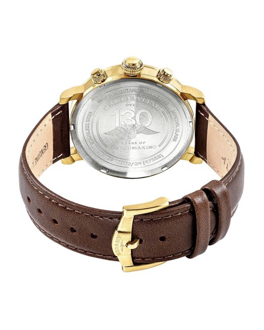 Rotary Green Heritage Pilot Ss Leather Watch for men