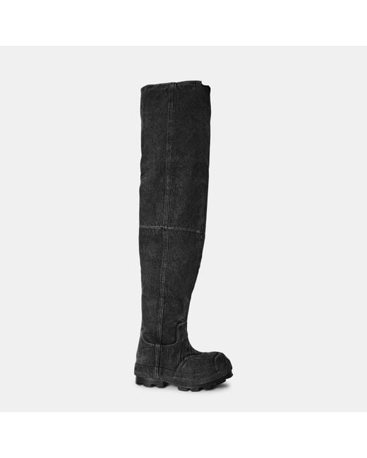DIESEL Black Over The Knee Boots for men