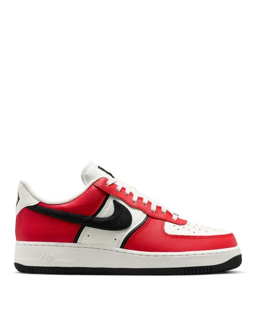 Nike Red Air Force 1 07 Shoes for men