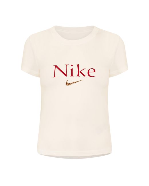 Nike White Sportswear Cropped T-Shirt