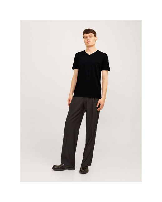 Jack & Jones Black 2-Pack V-Neck T-Shirt for men