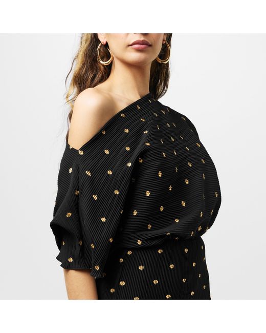 Never Fully Dressed Black Tilly Plisse Maxi Dress