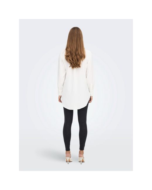 ONLY White Long Sleeve Plain Shirt
