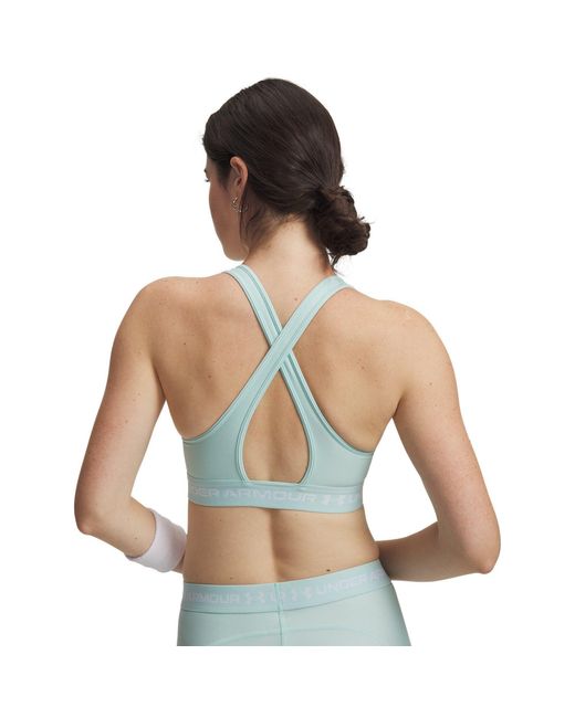 Under Armour Blue Crossback Medium Impact Sports Bra