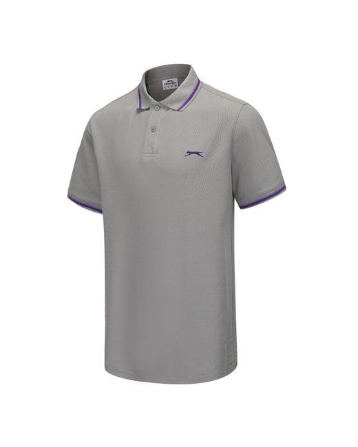 Slazenger 1881 Gray Tipped Polo Shirt for men
