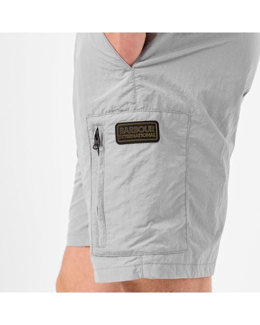 Barbour Gray Cargo Shorts for men