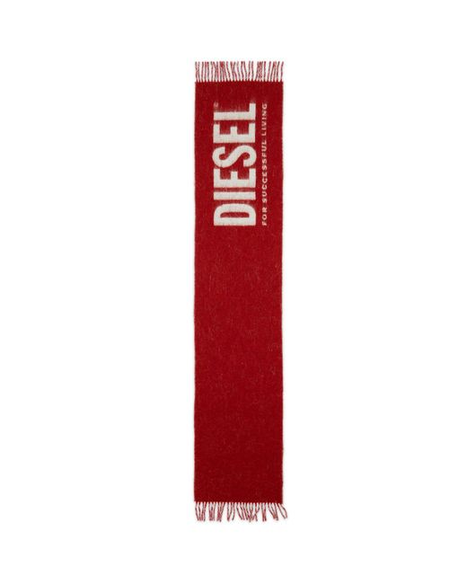 DIESEL Red Knitted Scarf Snood Accessory
