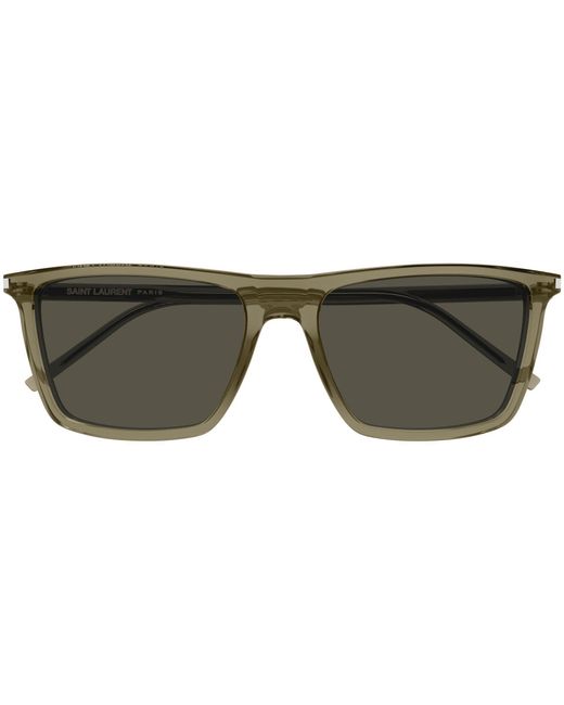 Saint Laurent Gray Uv Protection Bold Frame Wayfarer Sunglasses for men