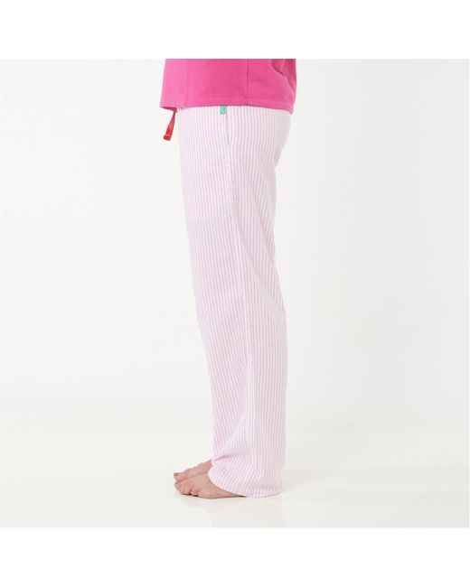 Lounge Pink Ladies Organic Brushed Cotton Lounge Trousers