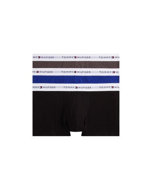 Tommy Hilfiger Blue 3-Pack Logo Waistband Trunks for men