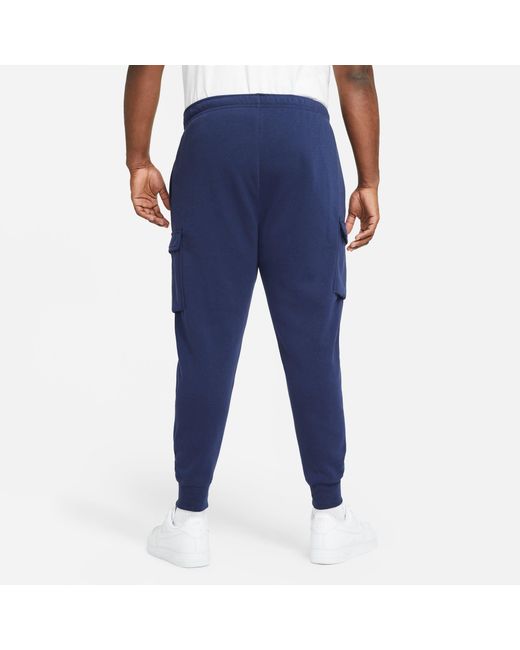 Nike Blue Sportswear Club Fleece Cargo Pants for men