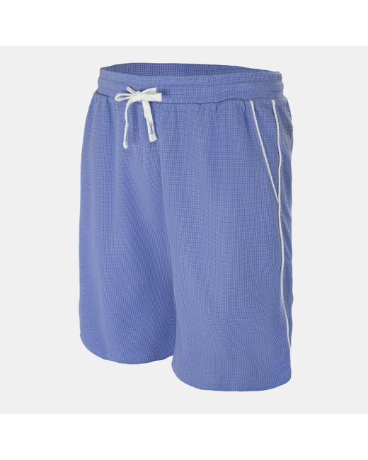 Fabric Blue Waffle Shorts for men