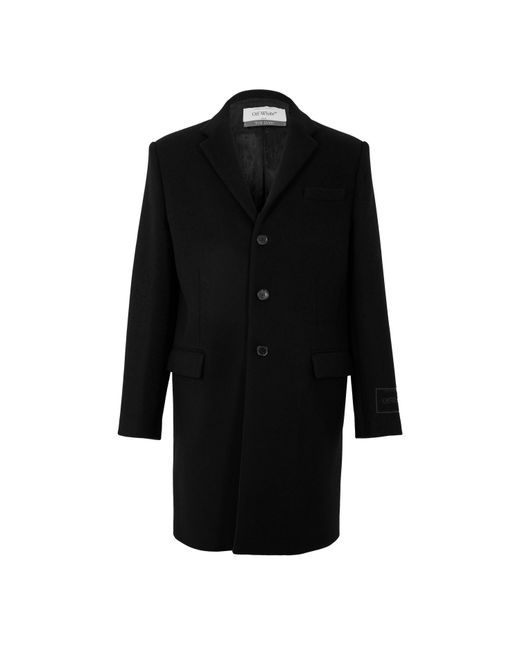 Off-White c/o Virgil Abloh Black Contemporary Overcoat for men
