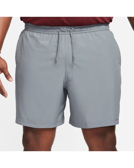 Nike Gray Dri-Fit Form 7 Unlined Versatile Shorts for men