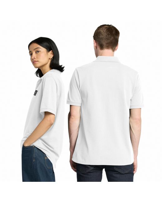 Timberland White Short Sleeve Polo Shirt for men
