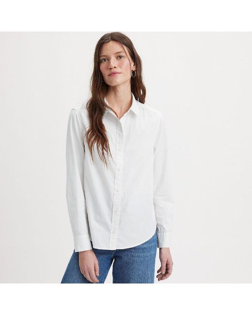 Levi's White Long Sleeve Oxford Shirt