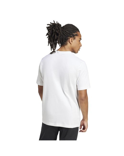 Adidas White Graphic Logo T-Shirt for men