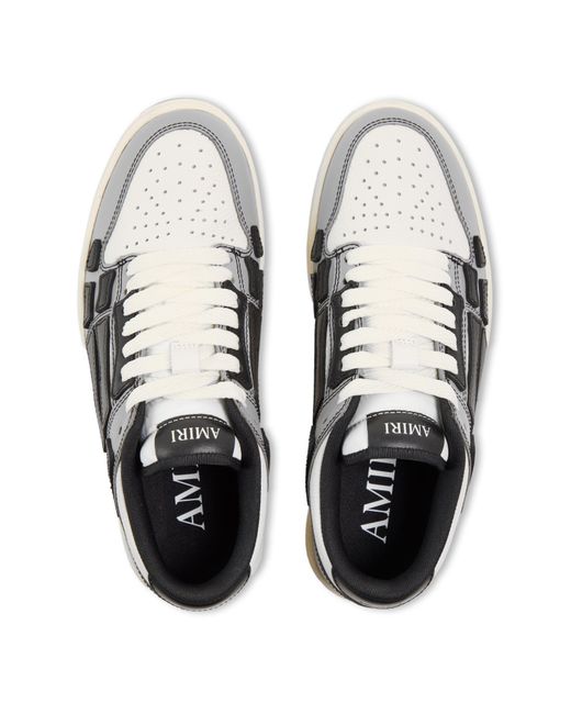 Amiri Blue Skel Low Top Leather Sneakers for men