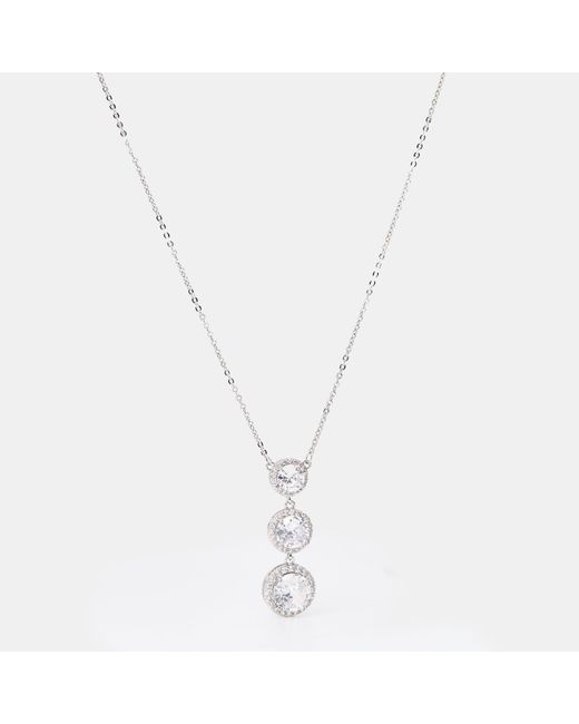Mason Knight Yager Metallic Triple Cubic Stone Connect Necklace