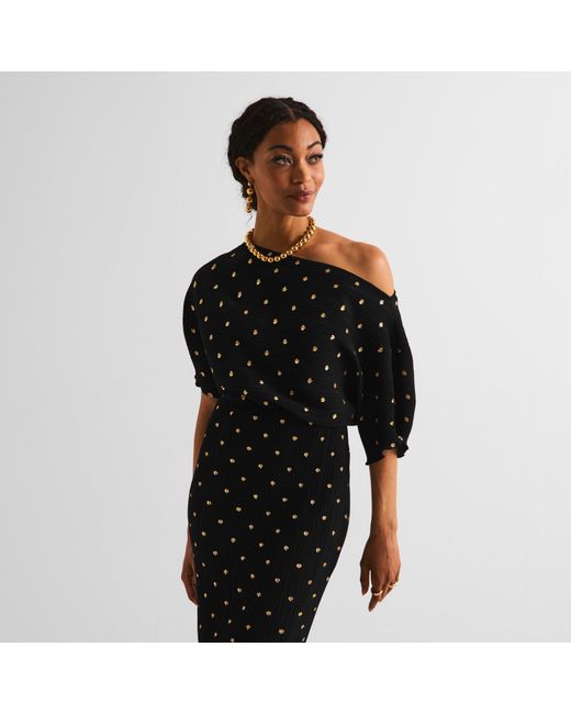 Never Fully Dressed Black Tilly Plisse Maxi Dress