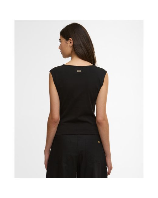 Barbour Black Sleeveless Shirt