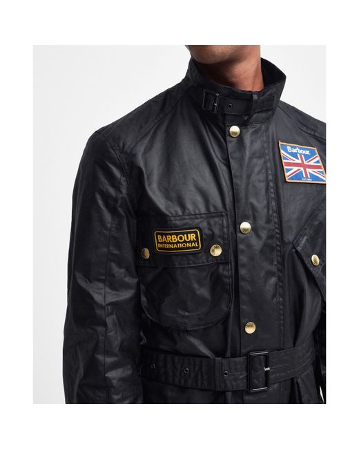Barbour Blue Union Jack Waxed Jacket for men