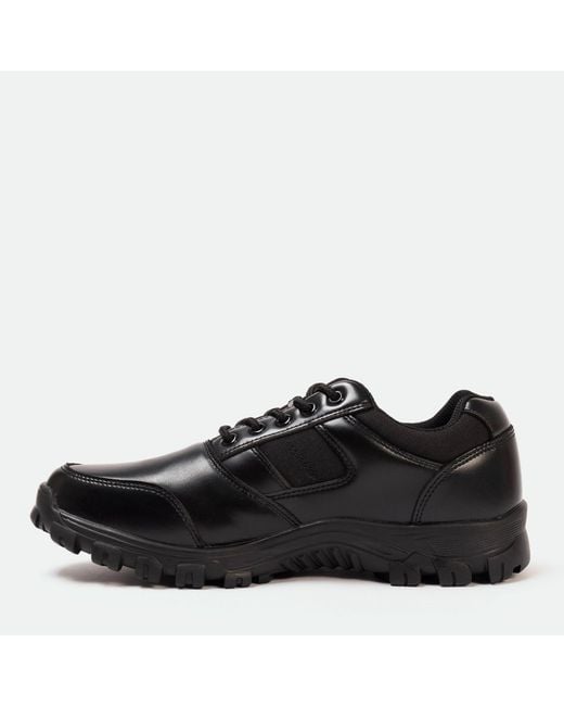 GIORGIO Black Leather Shoes for men