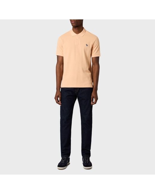 Paul Smith Natural Regular Fit Zebra Polo Shirt for men