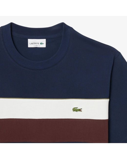 Lacoste Blue Jersey Colorblock T-Shirt for men