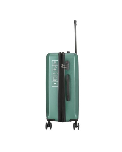 Roberto Cavalli Green Classic Logo Hard Suitcases