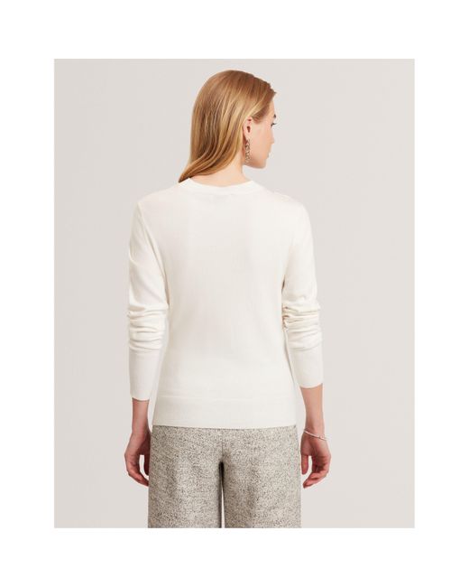 Ted Baker White Woven Front Top