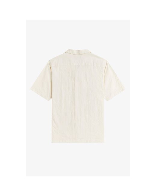 Fred Perry White Short Sleeve Plain Shirt for men