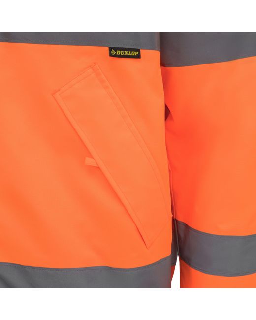 Dunlop Orange Hi Vis Bomber Jacket for men
