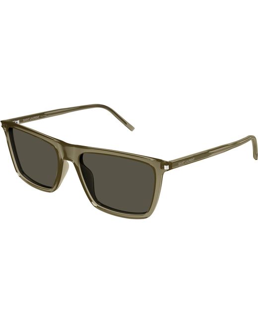 Saint Laurent Gray Uv Protection Bold Frame Wayfarer Sunglasses for men