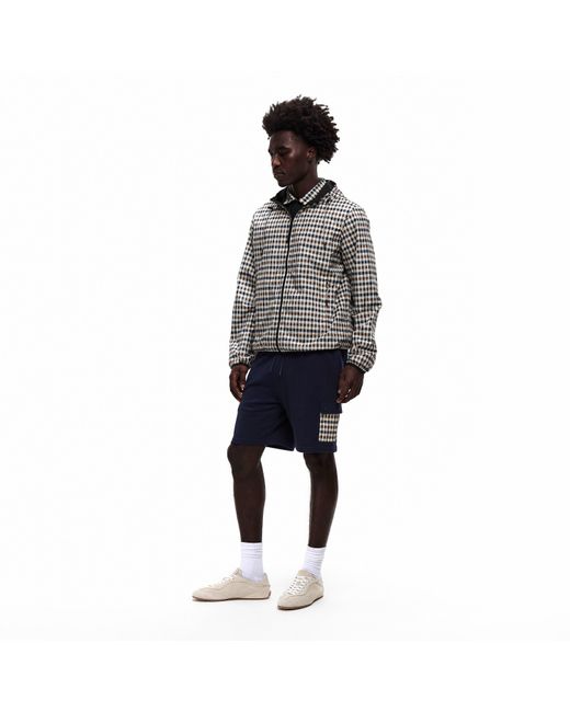 Aquascutum Blue Fleece Jogger Shorts for men