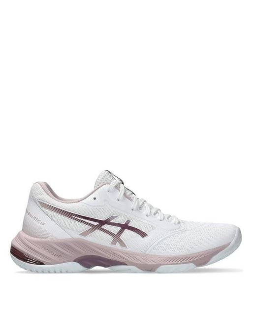 Asics White Netburner Ballistic Ff 3 Netball Shoes