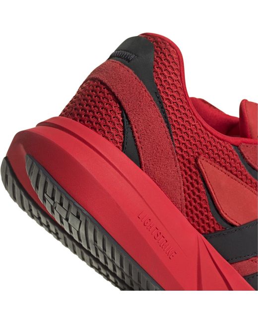 Adidas Red Adults Lightblaze Low-Top Trainers