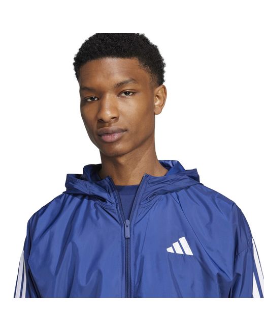 Adidas Blue Windbreaker for men