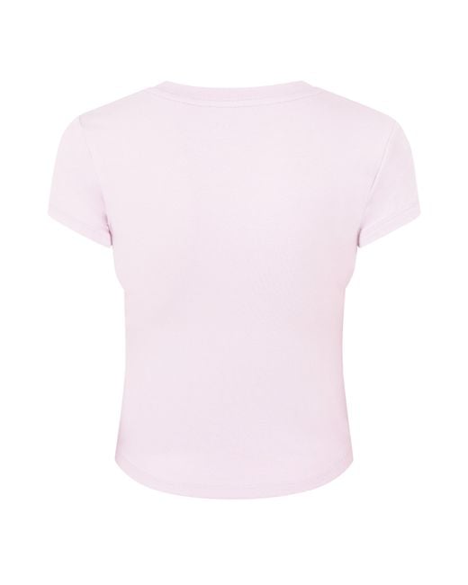 DKNY White Logo Crop Top