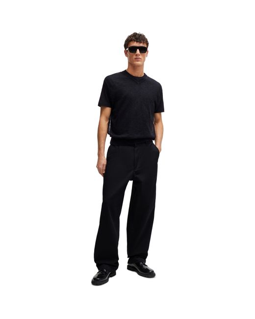 Boss Black Knitted T-Shirt for men