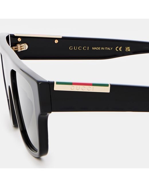Gucci Gray Uv Protection Rectangle Sunglasses for men