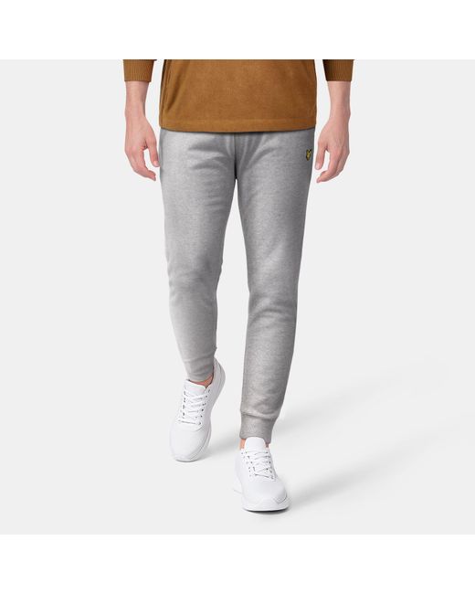 Lyle & Scott Gray Skinny Cuff Sweat Pants for men