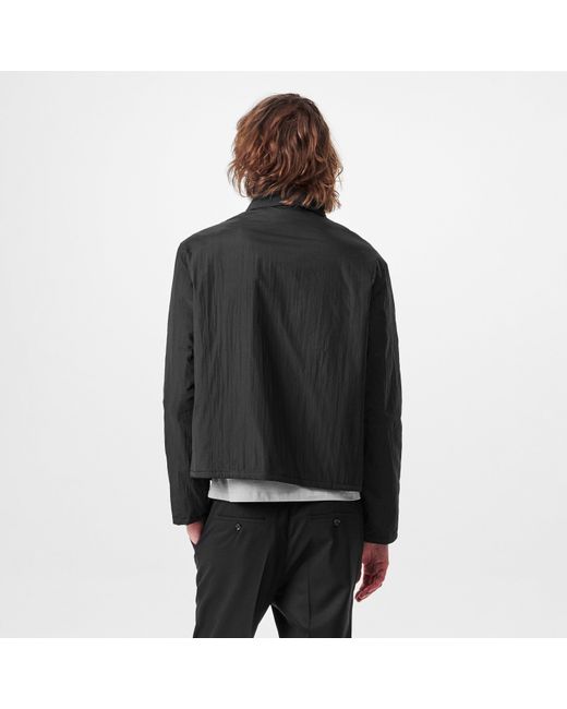 AMI Black Ami De Coeur Padded Water-Repellent Long Sleeve Overshirt for men